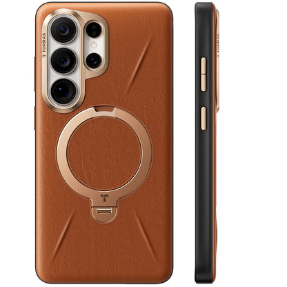 MagSafe Case for Samsung Galaxy S26 Ultra S948, Torras, QPRO Leather, Brown
