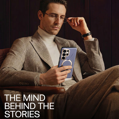 Capa MagSafe para Samsung Galaxy S26 Ultra, Torras, QPRO Leather, Roxo