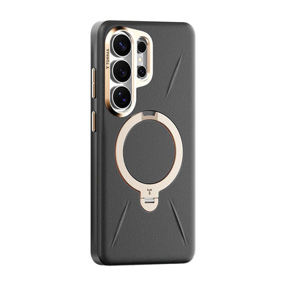 Capa MagSafe para Samsung Galaxy S26 Ultra, Torras, QPRO Leather, Preta