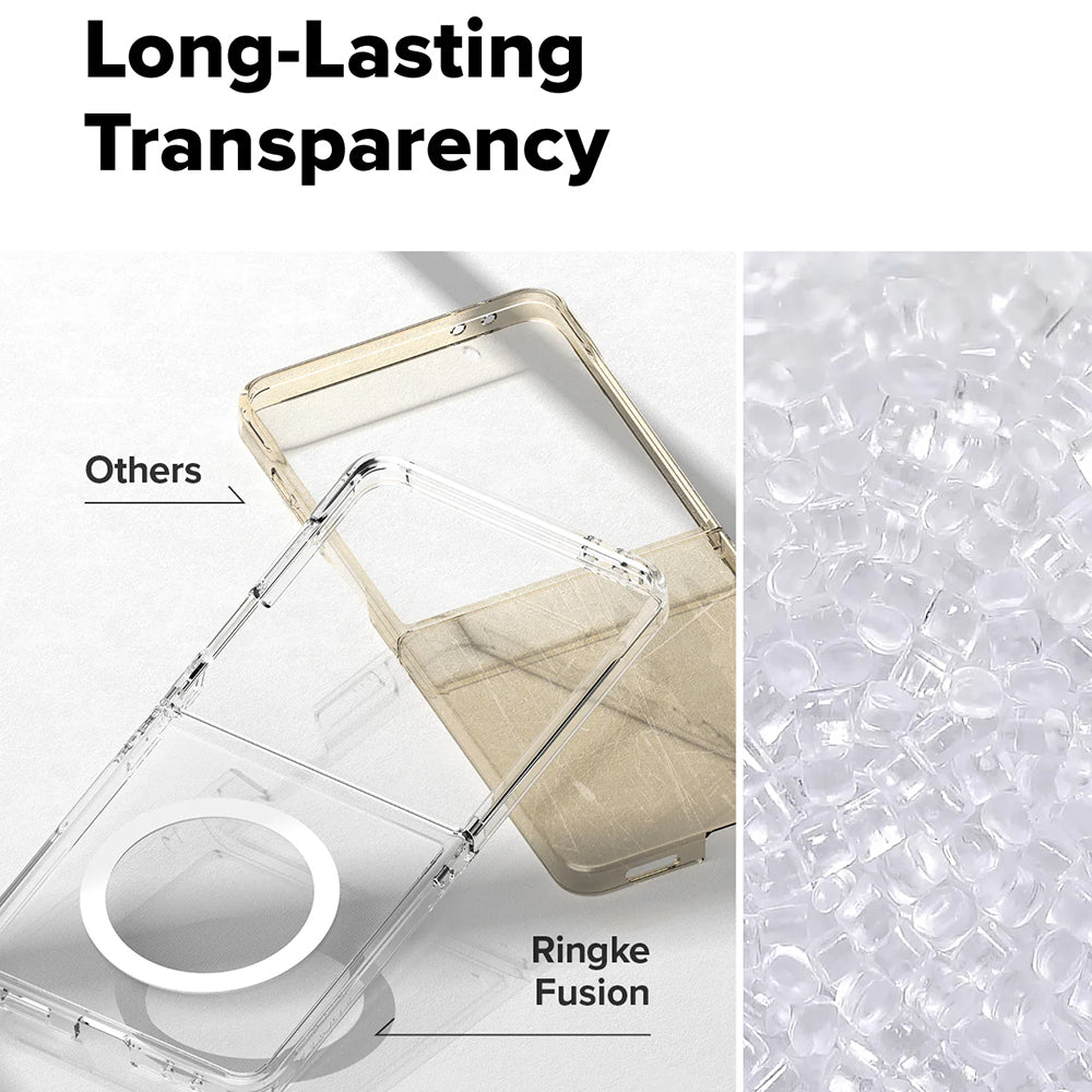 Capa MagSafe para Samsung Galaxy Z Flip7 F766, Ringke, Fusion, Transparente