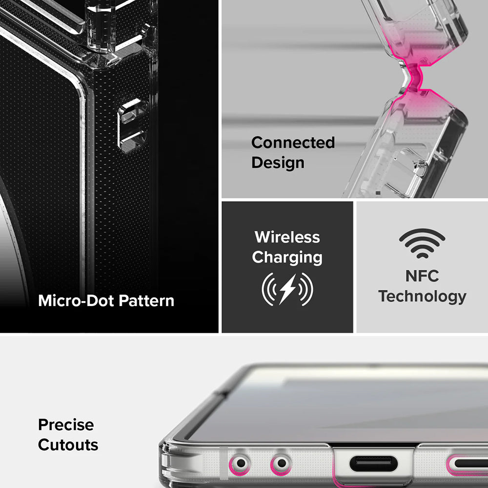 Capa MagSafe para Samsung Galaxy Z Flip7 F766, Ringke, Fusion, Transparente