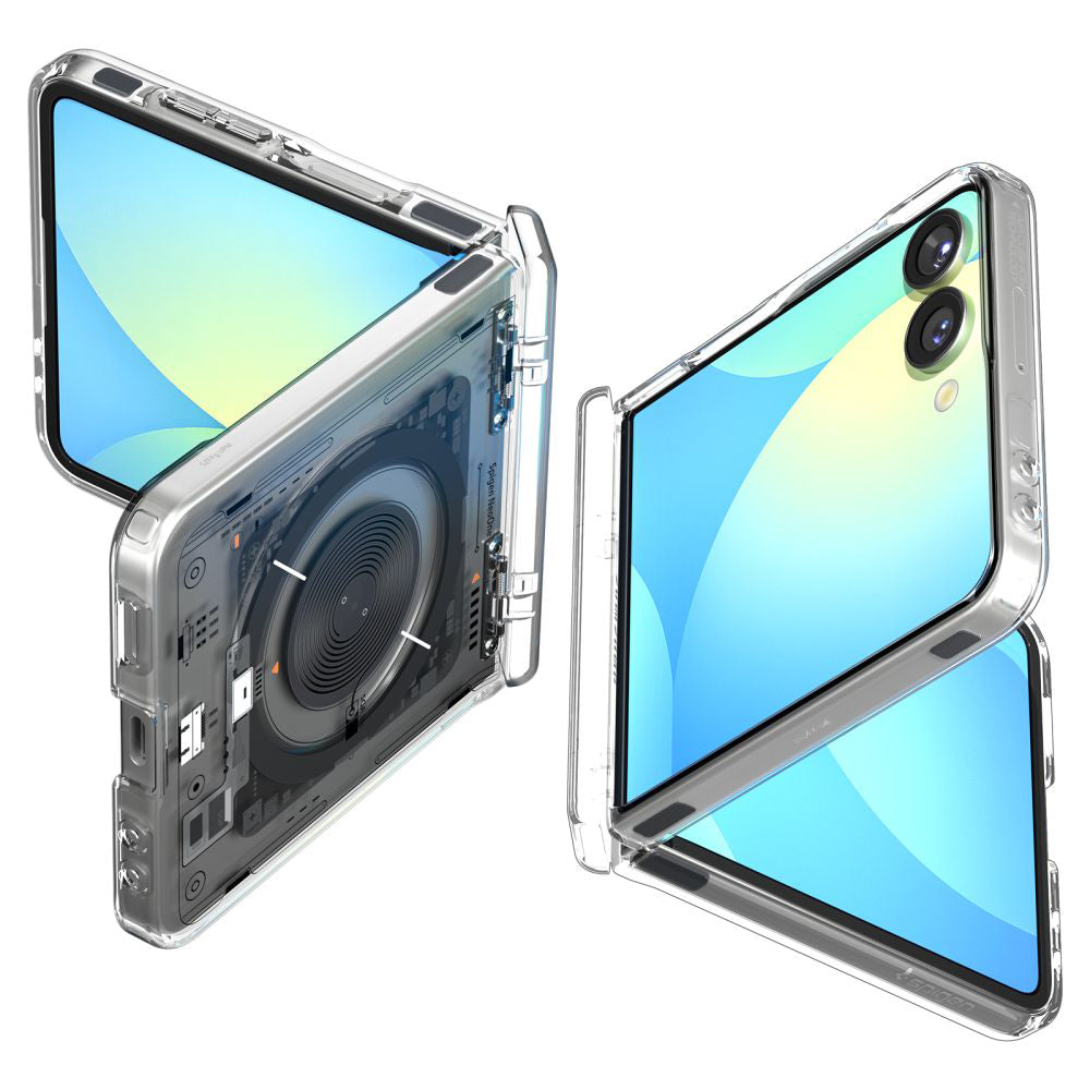 Capa MagSafe para Samsung Galaxy Z Flip7 F766, Spigen, Ultra Hybrid Pro Neo One, Transparente ACS09560