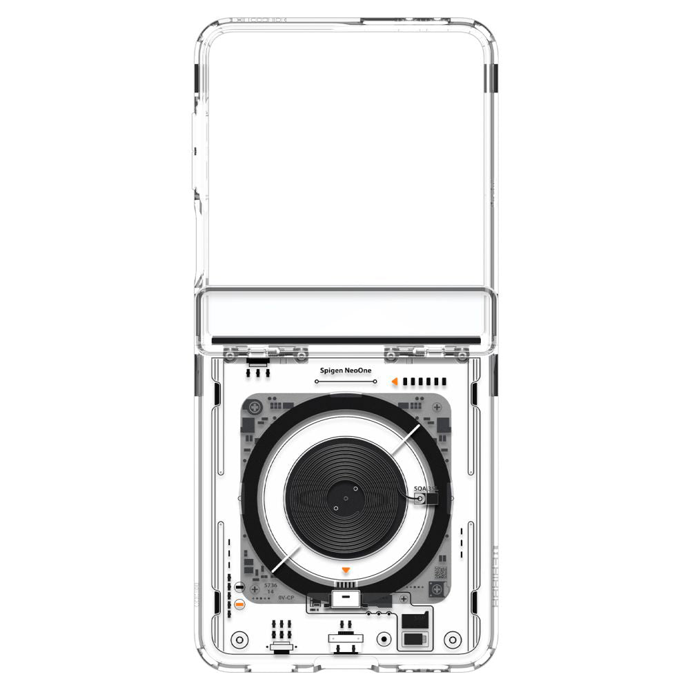 Capa MagSafe para Samsung Galaxy Z Flip7 F766, Spigen, Ultra Hybrid Pro Neo One, Transparente ACS09560