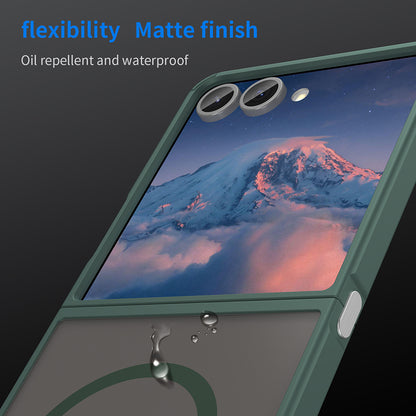 Capa MagSafe para Samsung Galaxy Z Flip7 F766, Techsuit, HaloFrost II, Verde