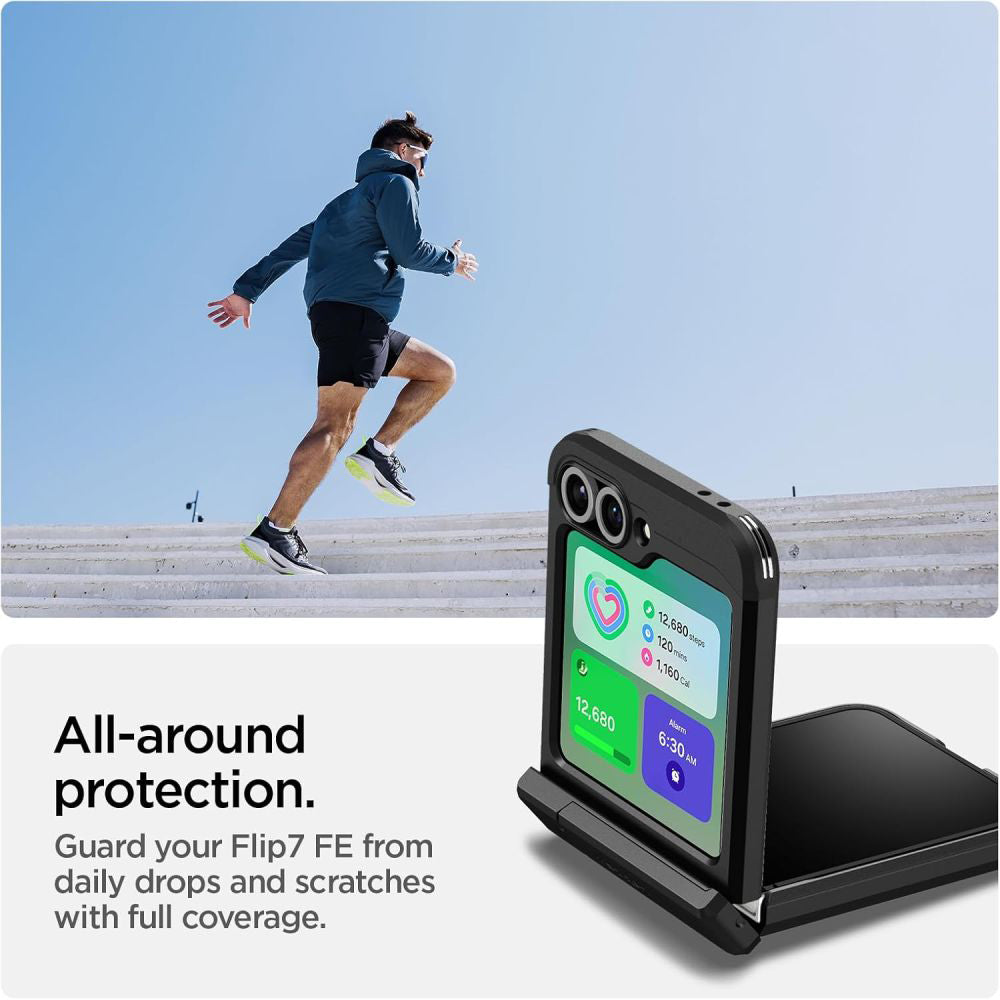 Capa MagSafe para Samsung Galaxy Z Flip7 FE F761 / Z Flip6 F741, Spigen, Tough Armor Pro, Preta ACS09807