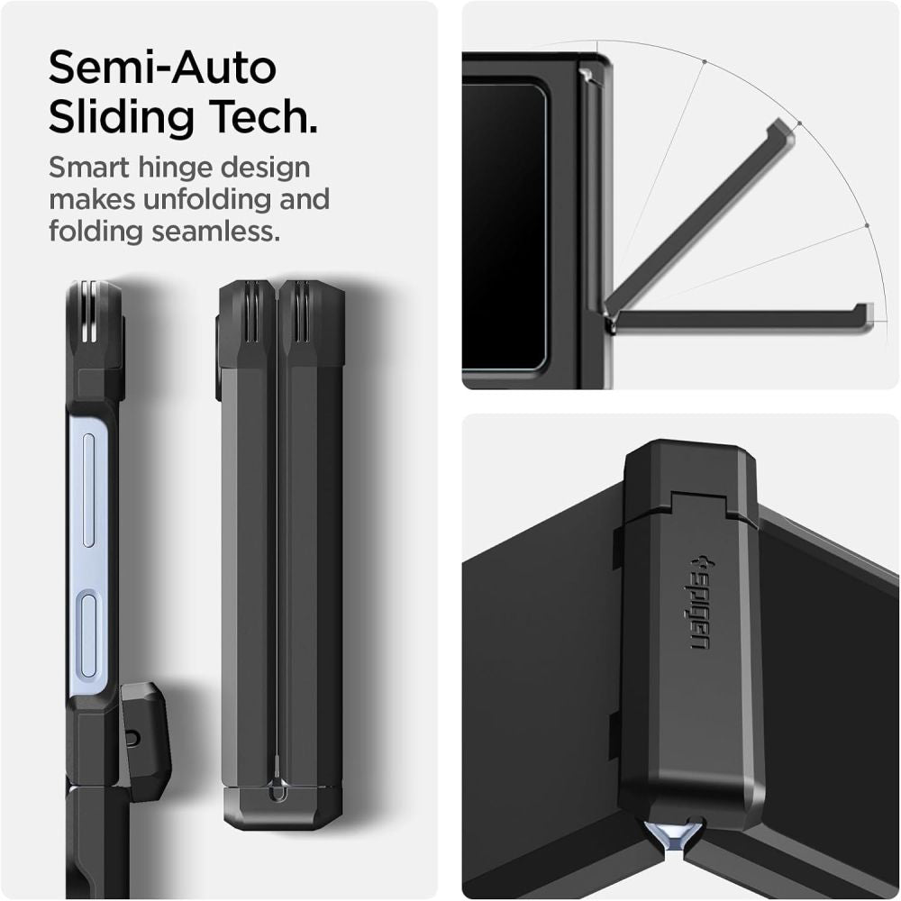 Capa MagSafe para Samsung Galaxy Z Flip7 FE F761 / Z Flip6 F741, Spigen, Tough Armor Pro, Preta ACS09807