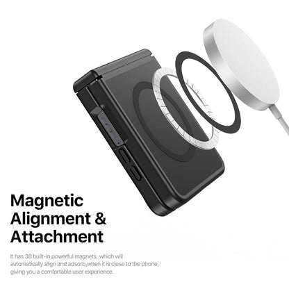 Capa MagSafe para Samsung Galaxy Z Flip8 F776, DUX DUCIS, Yind, Preta