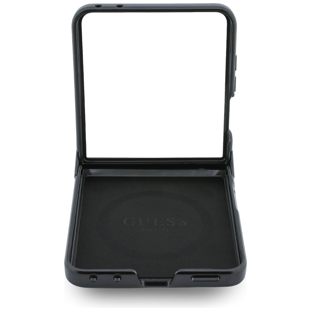 Capa MagSafe para Samsung Galaxy Z Flip8 F776, Guess, 4G Leather Classic, Castanha