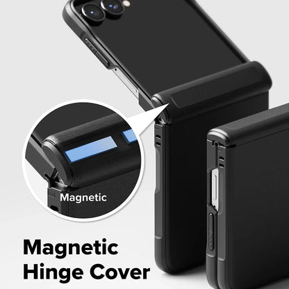 Capa MagSafe para Samsung Galaxy Z Flip8 F776, Ringke, Onyx Flap, Preta