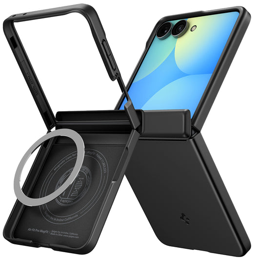 Capa MagSafe para Samsung Galaxy Z Flip8 F776, Spigen, Air Fit Pro, Preta ACS11511
