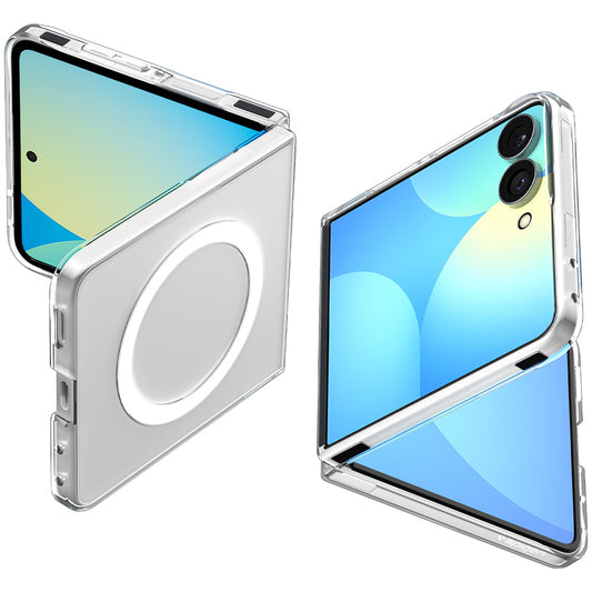 Capa MagSafe para Samsung Galaxy Z Flip8 F776, Spigen, Air Skin, Transparente Branca ACS11521