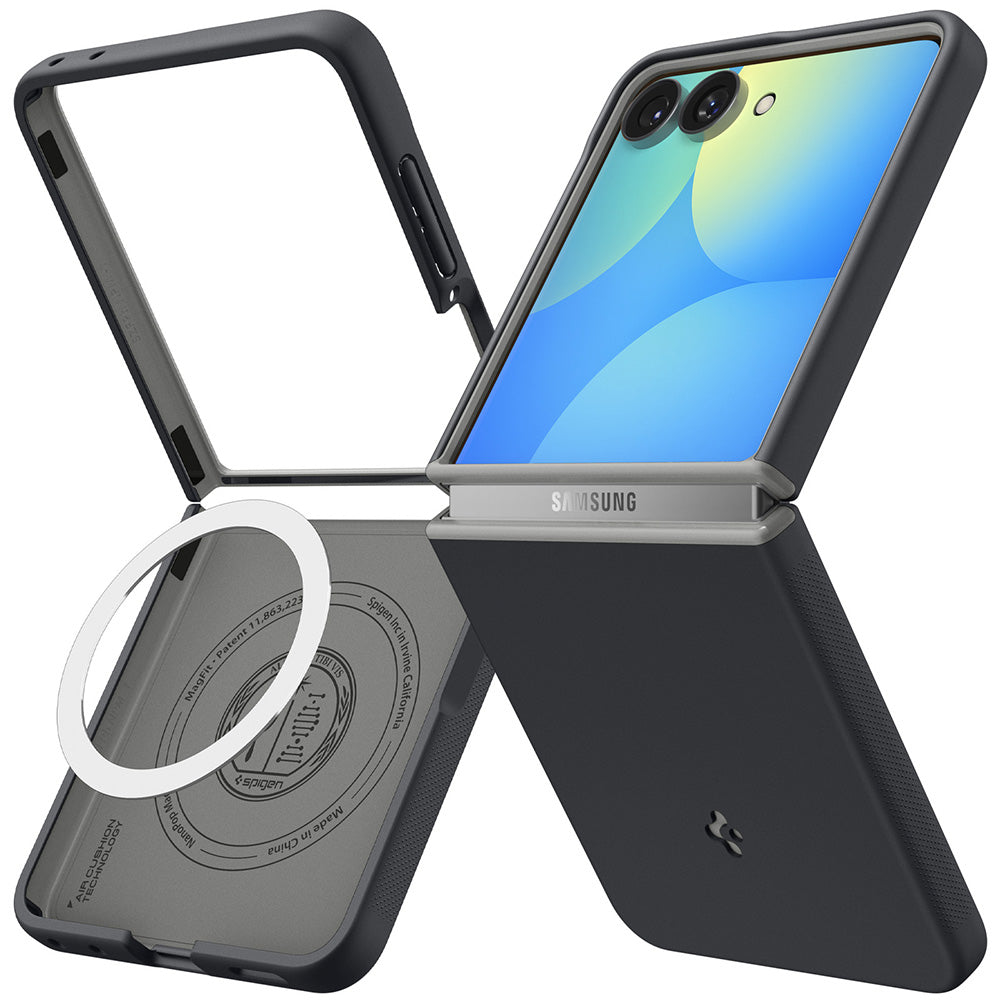 Capa MagSafe para Samsung Galaxy Z Flip8 F776, Spigen, Caseology Nano Pop, Preta ACS11523
