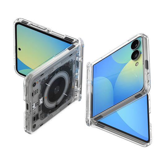 Capa MagSafe para Samsung Galaxy Z Flip8 F776, Spigen, Ultra Hybrid Pro Neo One, Transparente ACS11525