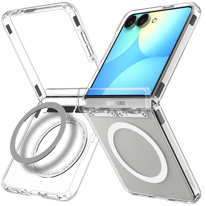 Capa MagSafe para Samsung Galaxy Z Flip8 F776, Spigen, Ultra Hybrid Pro, Transparente Branca ACS11524