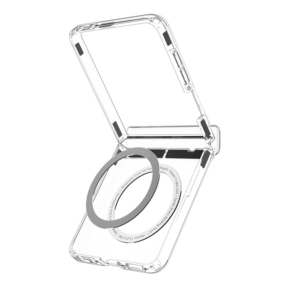 Capa MagSafe para Samsung Galaxy Z Flip8 F776, Spigen, Ultra Hybrid Pro, Transparente Branca ACS11524