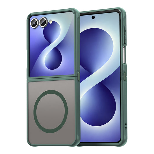 Capa MagSafe para Samsung Galaxy Z Flip8 F776, Techsuit, HaloFrost II, Verde