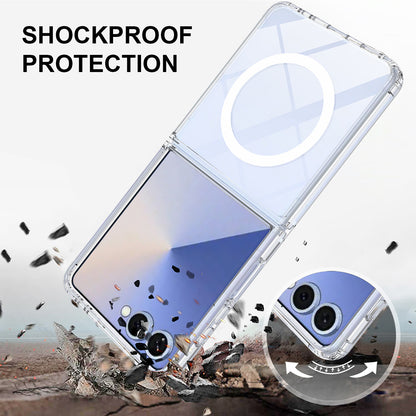 Capa MagSafe para Samsung Galaxy Z Flip8 F776, Techsuit, Pro, Transparente