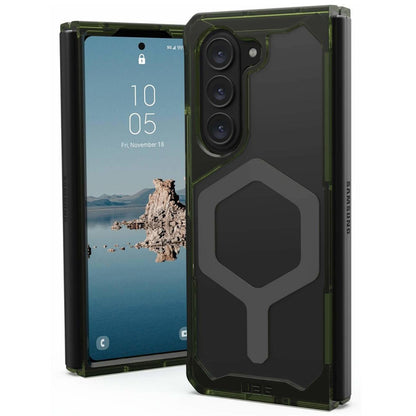 Capa MagSafe para Samsung Galaxy Z Fold5 F946, Urban Armor Gear, Plyo Pro, Verde Cinzento