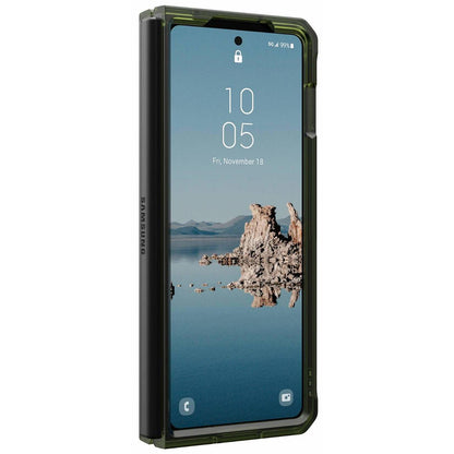 Capa MagSafe para Samsung Galaxy Z Fold5 F946, Urban Armor Gear, Plyo Pro, Verde Cinzento