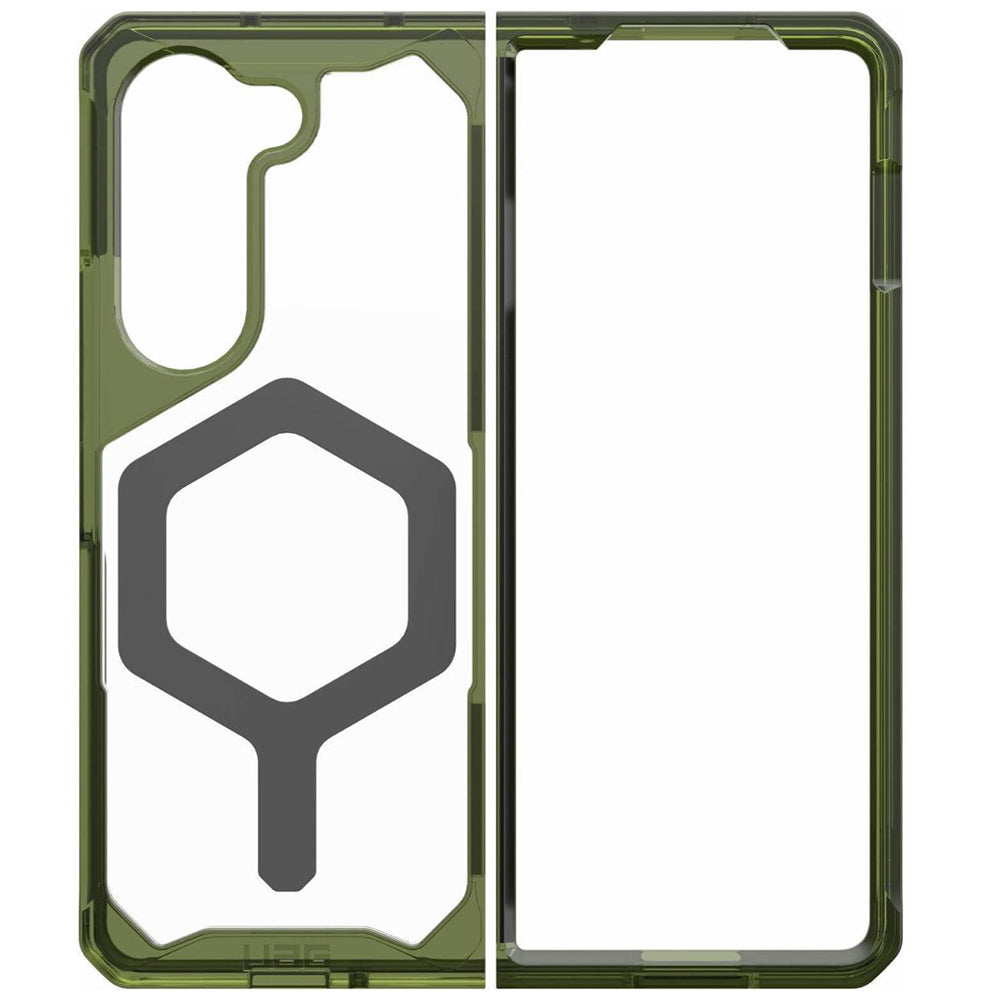 Capa MagSafe para Samsung Galaxy Z Fold5 F946, Urban Armor Gear, Plyo Pro, Verde Cinzento