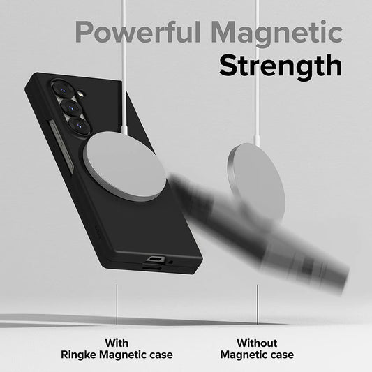 Capa MagSafe para Samsung Galaxy Z Fold6 F956, Ringke, Slim, Preta