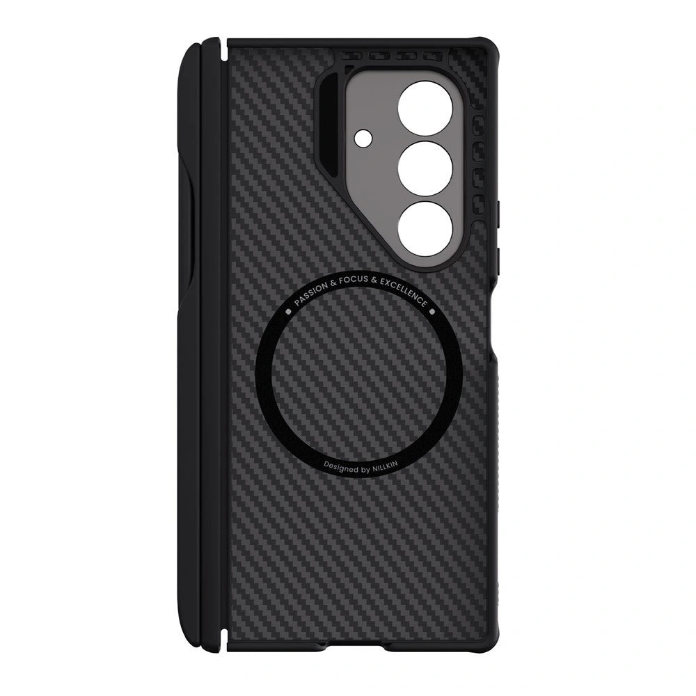 Capa MagSafe para Samsung Galaxy Z Fold7 F966, Nillkin, CarboProp com Recorte para Câmara e Suporte para S-Pen, Preta