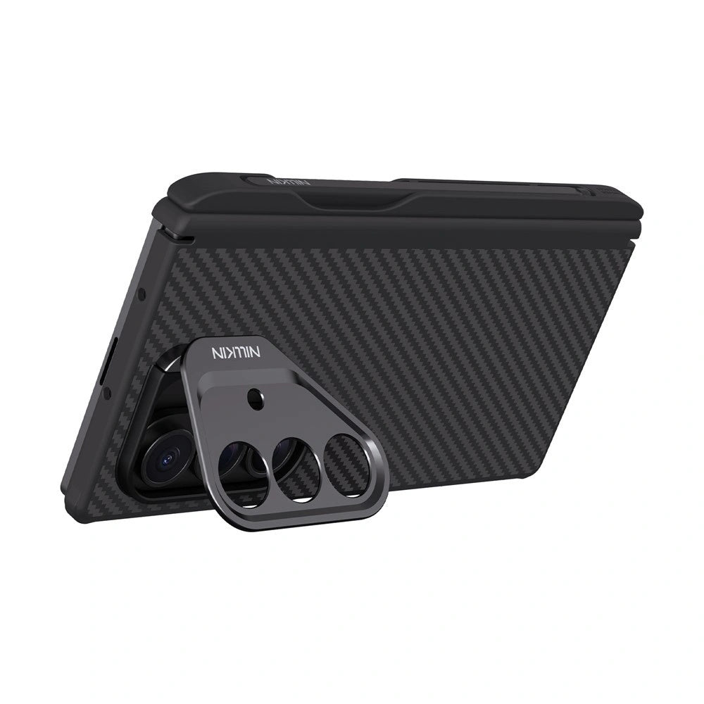 Capa MagSafe para Samsung Galaxy Z Fold7 F966, Nillkin, CarboProp com Recorte para Câmara e Suporte para S-Pen, Preta