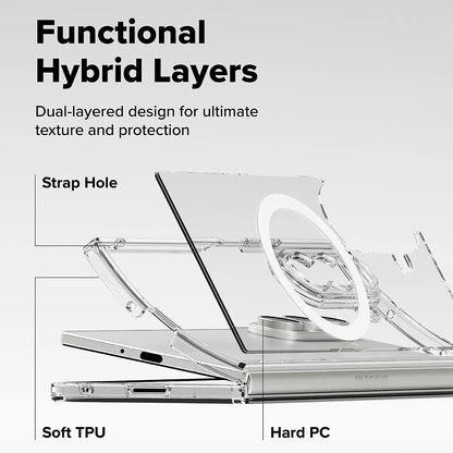 Capa MagSafe para Samsung Galaxy Z Fold7 F966, Ringke, Fusion, Transparente