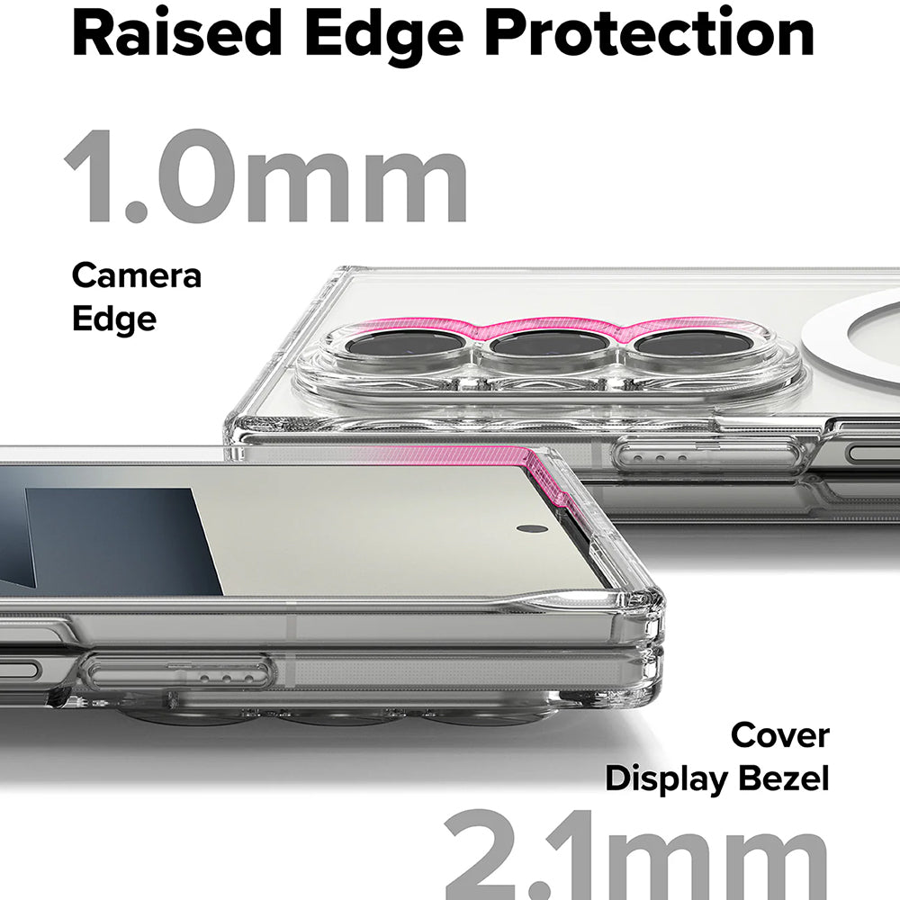 Capa MagSafe para Samsung Galaxy Z Fold7 F966, Ringke, Fusion, Transparente