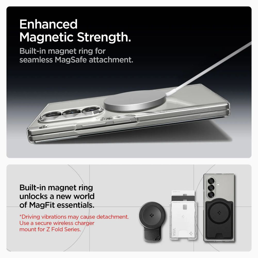 Capa MagSafe para Samsung Galaxy Z Fold7 F966, Spigen, Air Skin, Transparente