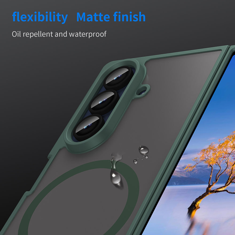 Capa MagSafe para Samsung Galaxy Z Fold7 F966, Techsuit, HaloFrost II, Verde