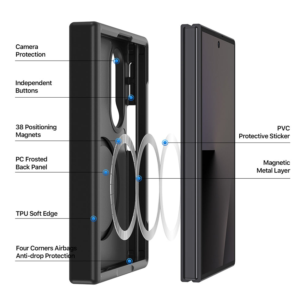 MagSafe Case for Samsung Galaxy Z Fold8 F971, DUX DUCIS, Yind, Black