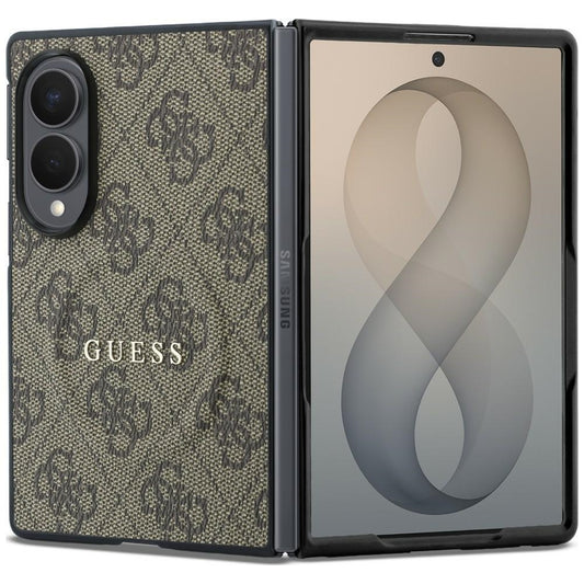 Capa MagSafe para Samsung Galaxy Z Fold8 F971, Guess, 4G Leather Classic, Castanha