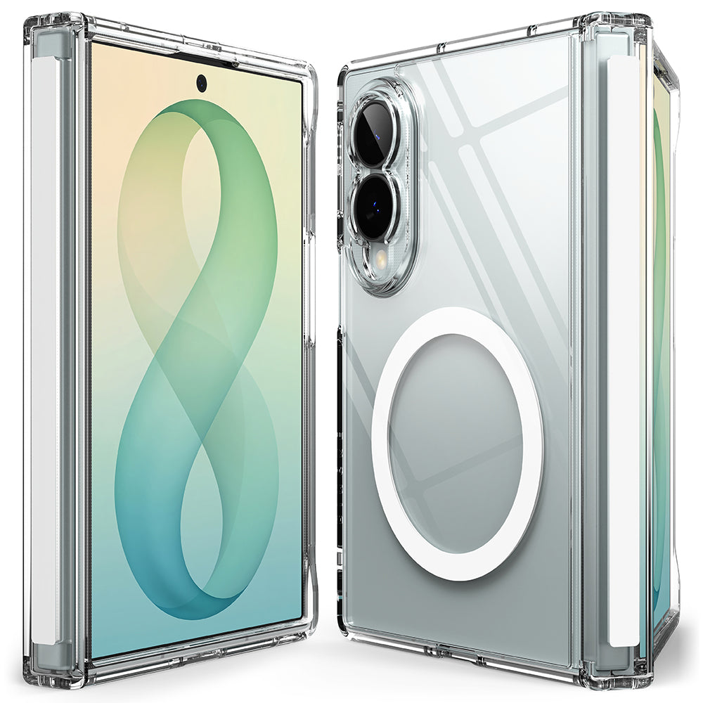 Capa MagSafe para Samsung Galaxy Z Fold8 F971, Ringke, Fusion Flap, Transparente