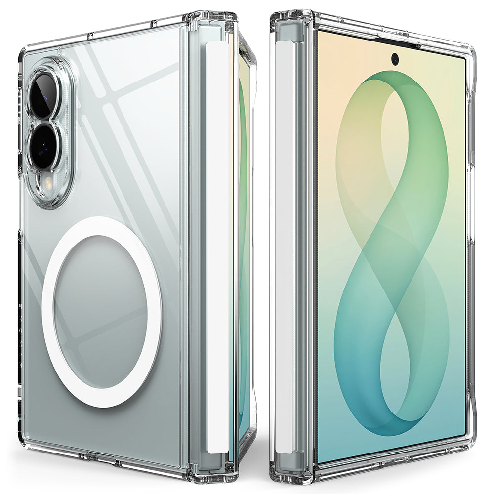 Capa MagSafe para Samsung Galaxy Z Fold8 F971, Ringke, Fusion Flap, Transparente