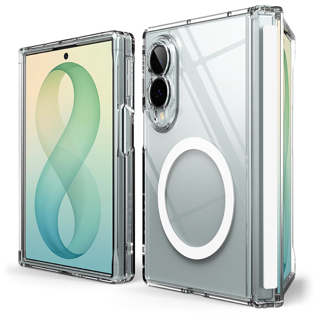 Capa MagSafe para Samsung Galaxy Z Fold8 F971, Ringke, Fusion Flap, Transparente