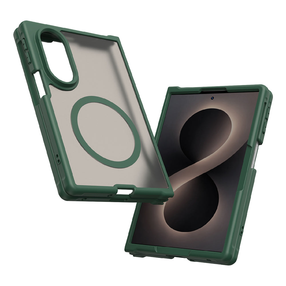 Capa MagSafe para Samsung Galaxy Z Fold8 F971, Techsuit, HaloFrost II, Verde