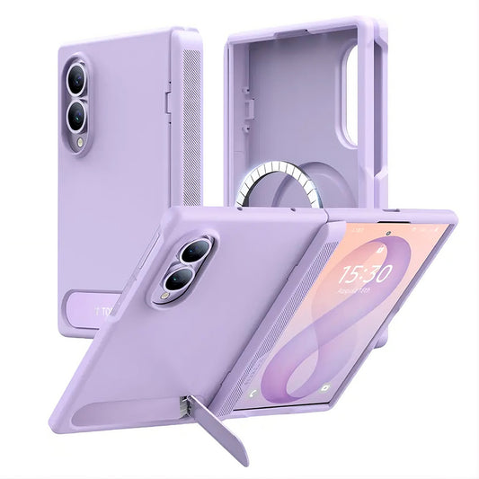 Capa MagSafe para Samsung Galaxy Z Fold8 F971, Torras, Ostand L1 Guardian, Roxo Claro