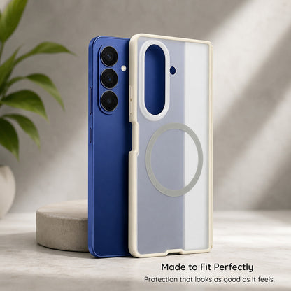 Capa MagSafe para Samsung Galaxy Z Fold8 Ultra F971, Blueo, Skin Friendly Anti-Drop, Preto Satinado