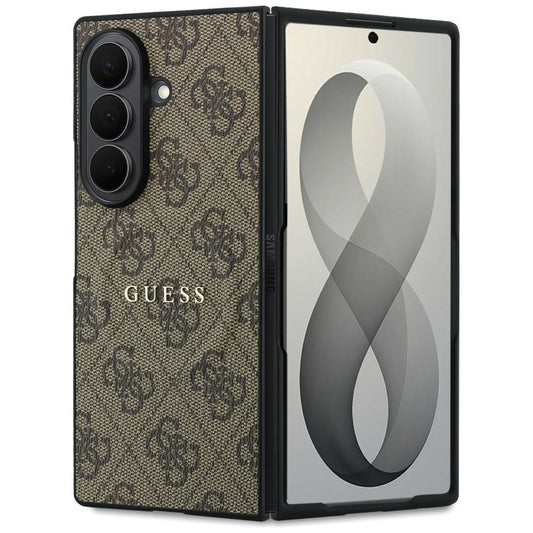 Capa MagSafe para Samsung Galaxy Z Fold8 Ultra F976, Guess, 4G Leather Classic, Castanha