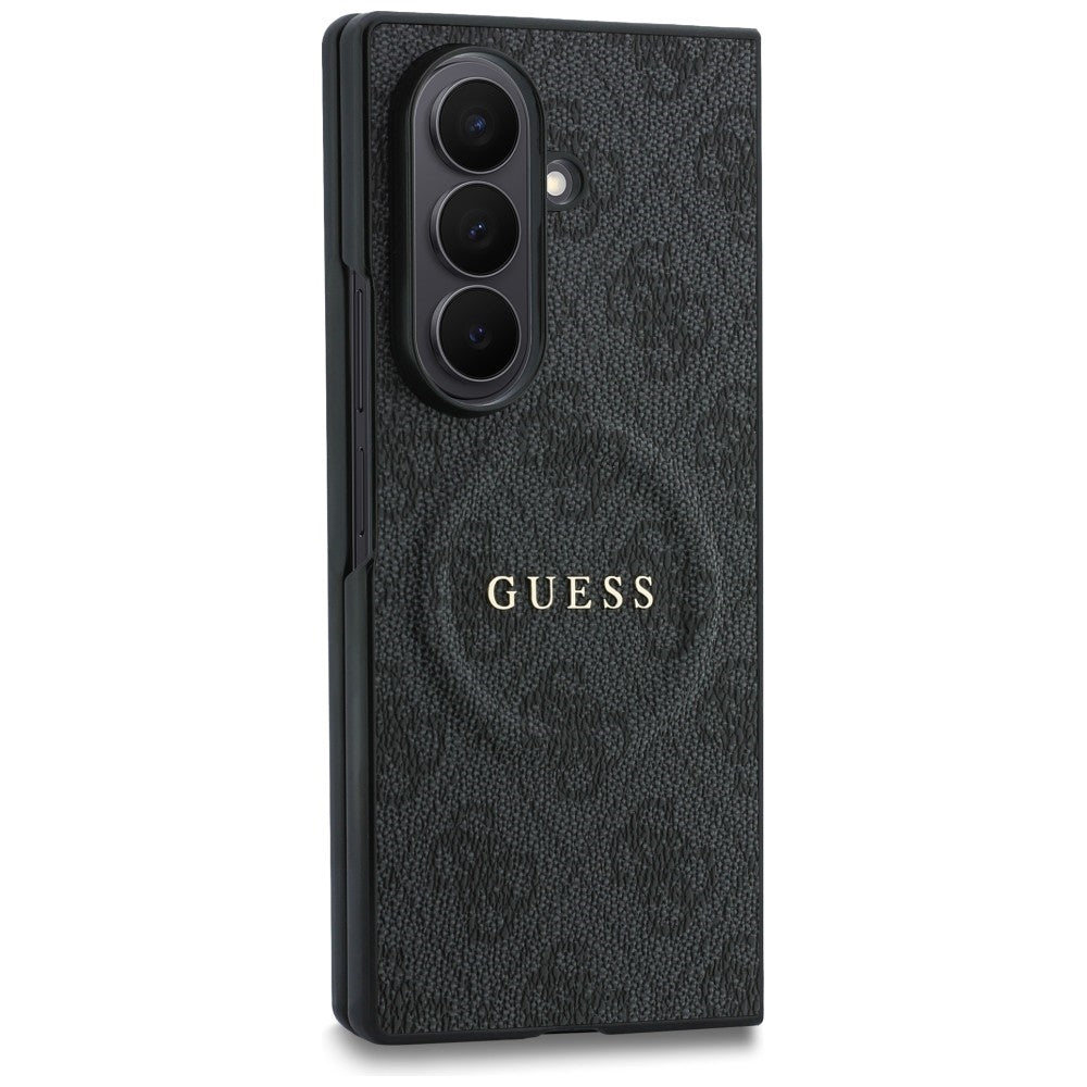Capa MagSafe para Samsung Galaxy Z Fold8 Ultra F976, Guess, 4G Leather Classic, Preta