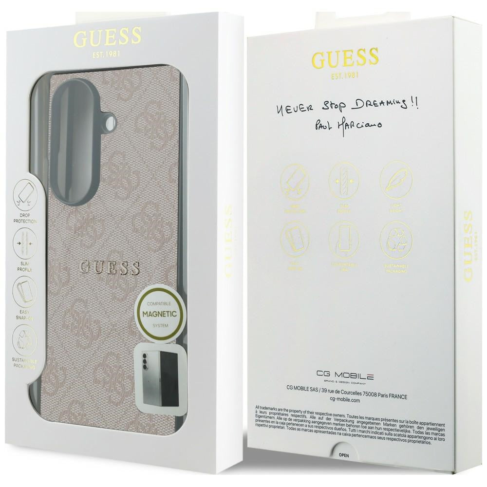 Capa MagSafe para Samsung Galaxy Z Fold8 Ultra F976, Guess, 4G Leather Classic, Rosa