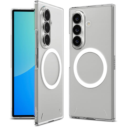 Capa MagSafe para Samsung Galaxy Z Fold8 Ultra F976, Spigen, Air Skin, Transparente Branca ACS11505