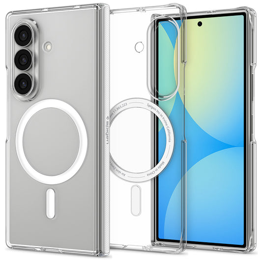 Capa MagSafe para Samsung Galaxy Z Fold8 Ultra F976, Spigen, Air Skin Zero, Transparente Branca ACS11495