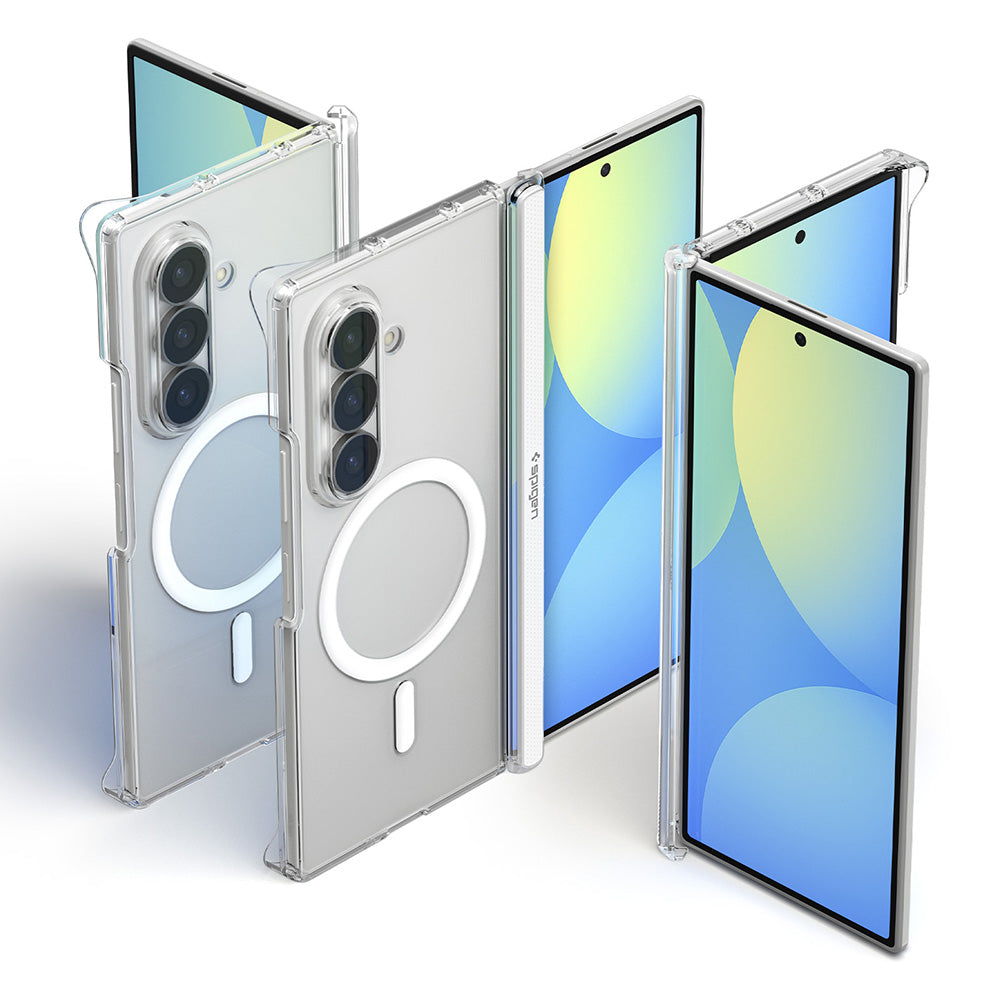 MagSafe Case for Samsung Galaxy Z Fold8 Ultra F976, Spigen, Air Skin Zero, Clear White ACS11495