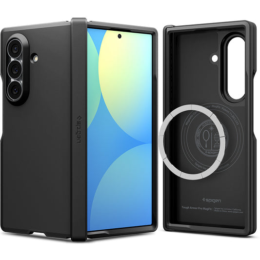 Capa MagSafe para Samsung Galaxy Z Fold8 Ultra F976, Spigen, Tough Armor Pro, Preta ACS11507