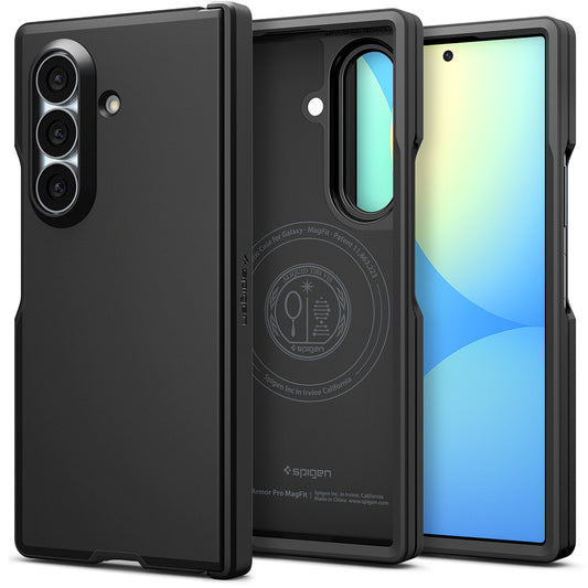 Capa MagSafe para Samsung Galaxy Z Fold8 Ultra F976, Spigen, Tough Armor Pro, Preta ACS11507