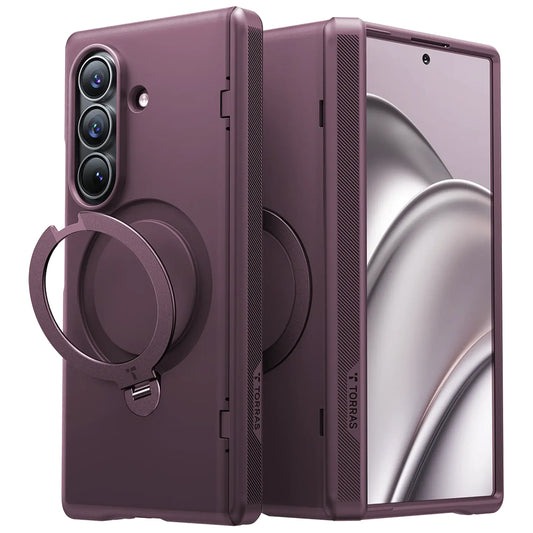 Capa MagSafe para Samsung Galaxy Z Fold8 Ultra F976, Torras, Ostand Q3 Spin, Roxo