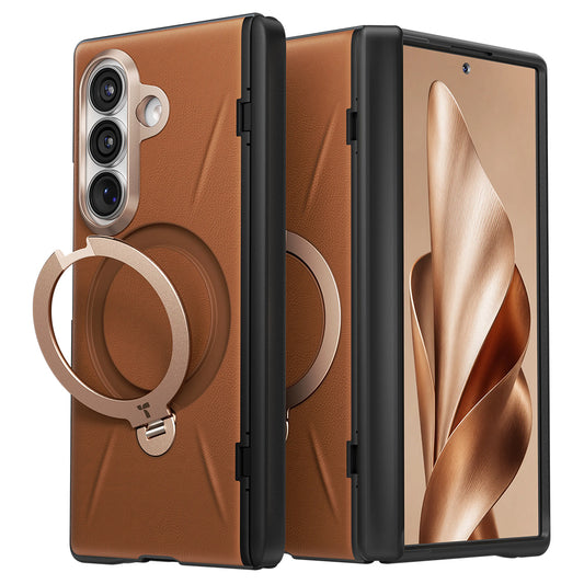 Capa MagSafe para Samsung Galaxy Z Fold8 Ultra F976, Torras, QPRO Leather, Castanha
