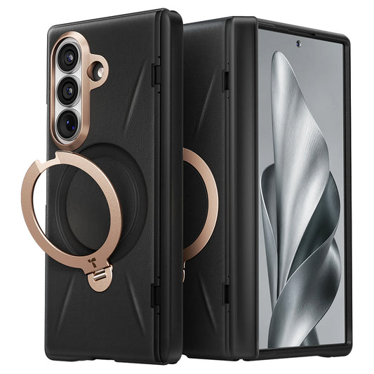 Capa MagSafe para Samsung Galaxy Z Fold8 Ultra F976, Torras, QPRO Leather, Preta